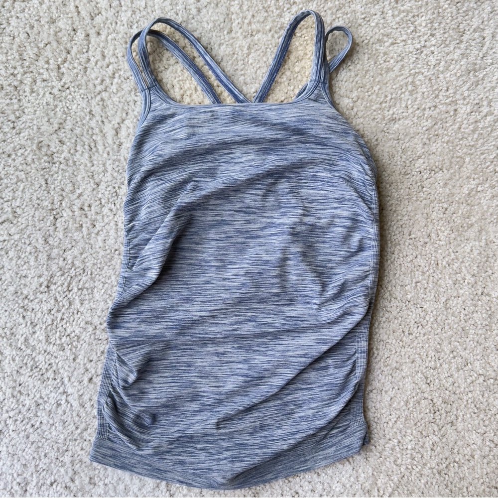 New Balance Gray Blue Women's Strappy Work Out Tank Top